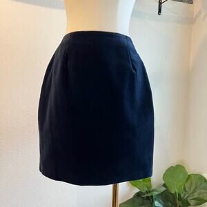 Hugo Buscati Blue Velvet Cotton Mini Skirt USA Made Size 6
